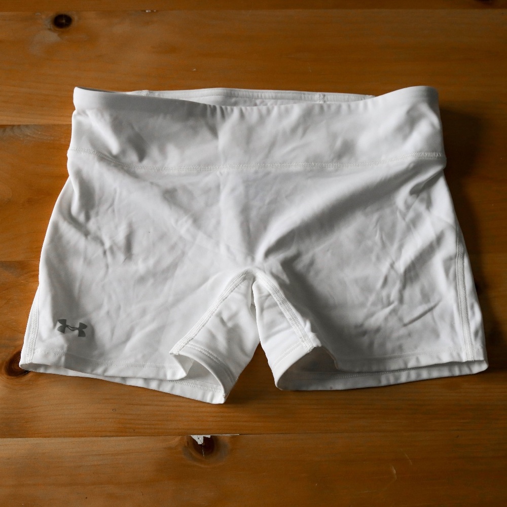 Under Armoru White Spandex Shorts